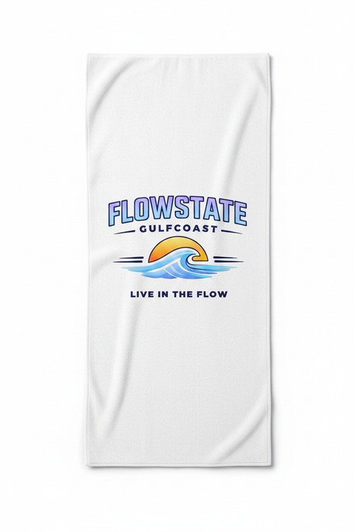 Beach Flow Coastal Towel - Vertical Mockup
