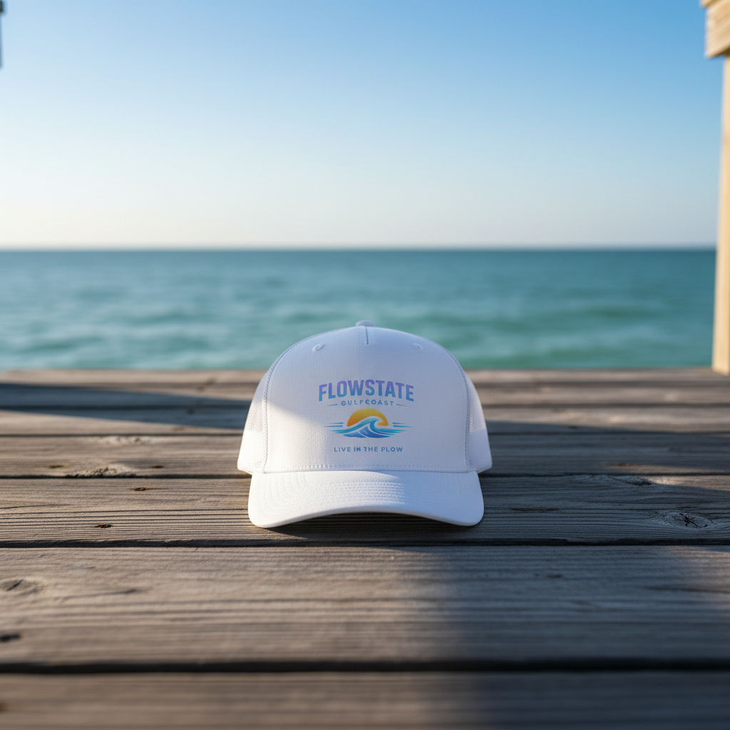 Trucker Hat with Mesh on Florida Pier